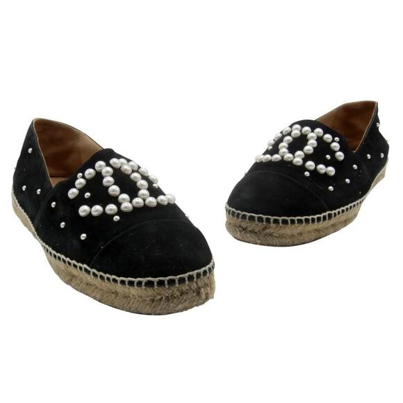 Chanel Espadrille 37 Double Stacked Mother Of Pearl Flats CC-S0207P-C020 - Picture 2 of 10